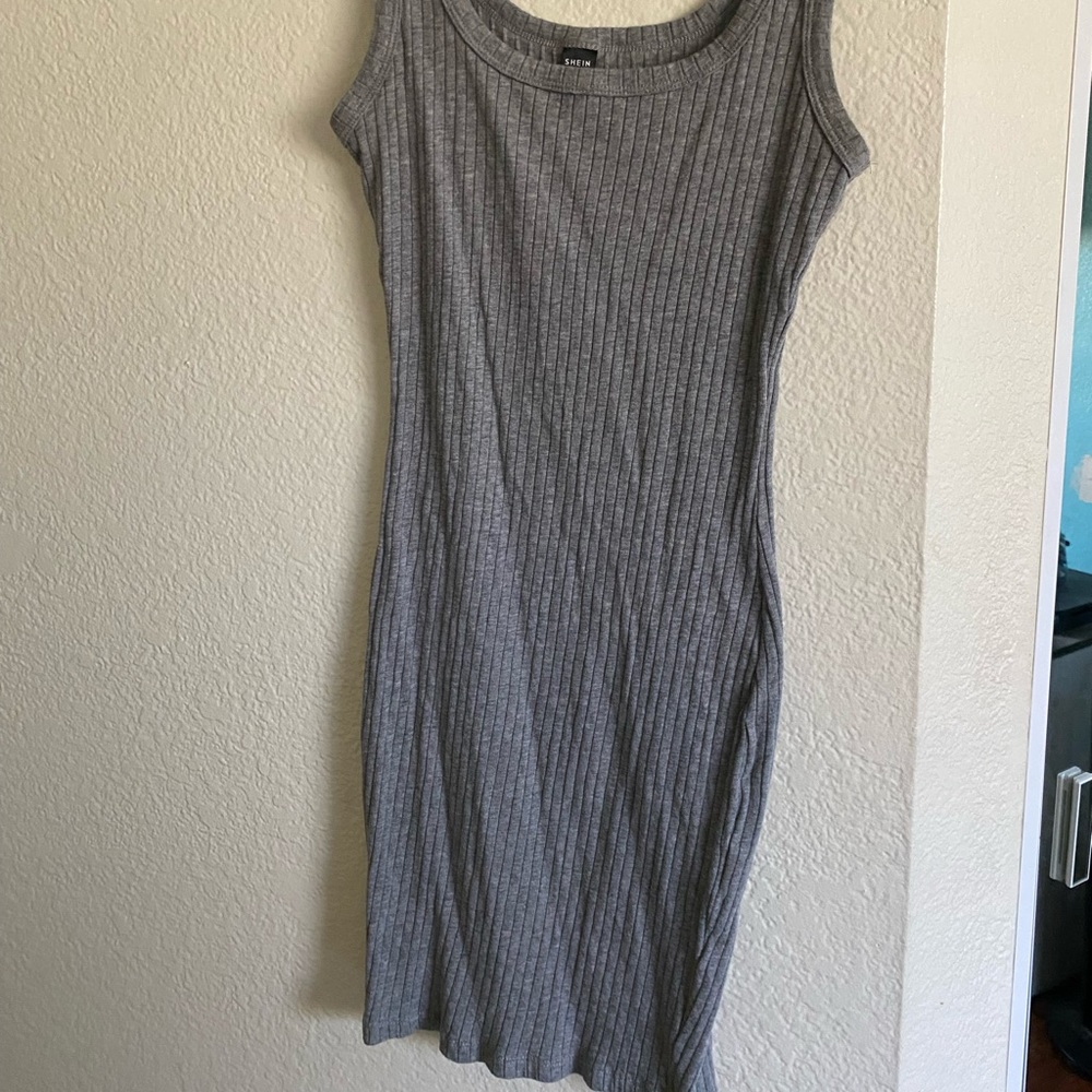 grey tank bodycon dress